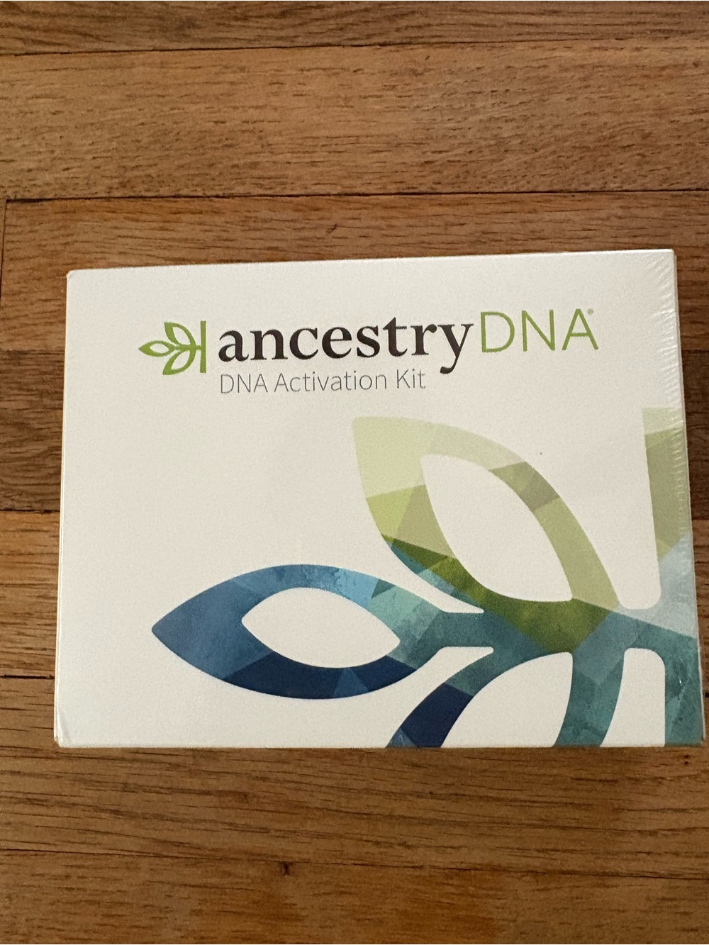 AncestryDNA Activation Kit - White with Green & Blue Leaf Design